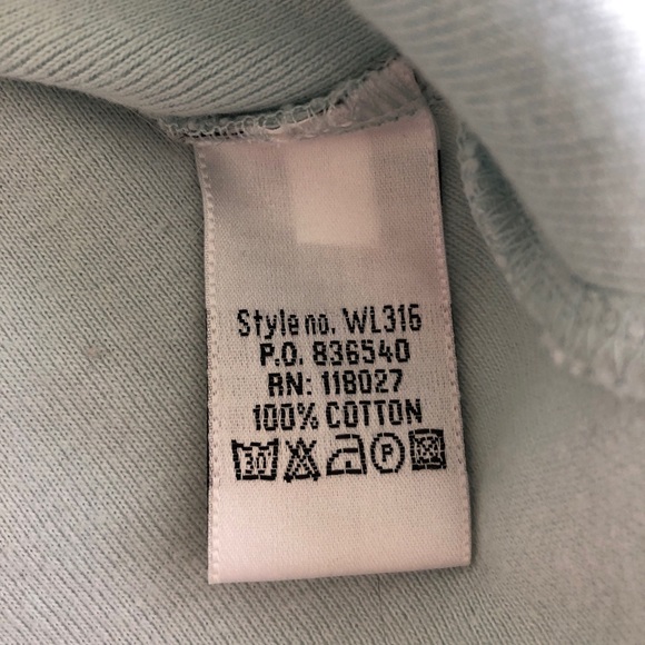 Boden 3/4 Sleeve Cotton Knit Shirt Pale Blue with Brown Trim Size UK16/US12 - Picture 6 of 7